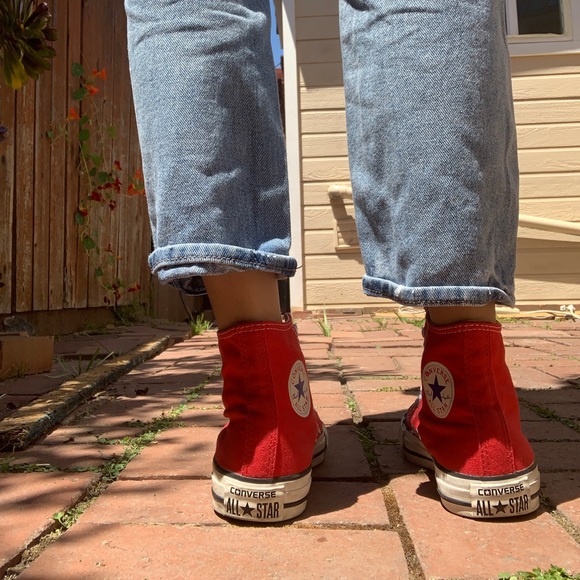 SOLD Red Converse - Picture 4 of 5